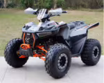 Gray and orange sport ATV with large off-road tires