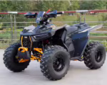 Black and orange sport ATV with large off-road tires