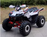 White and black sport ATV with red accents