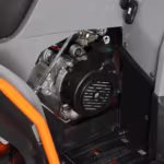 Motorcycle engine and transmission assembly view