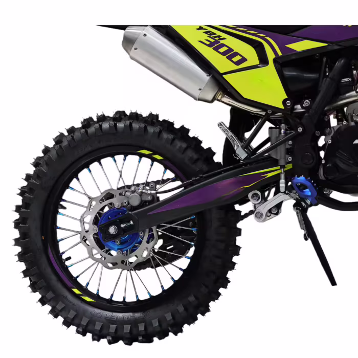 Rueda trasera de moto de cross YBH300 con freno de disco