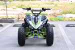 Green and black sport ATV quad bike front view