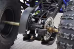 ATV rear disc brake system close-up view