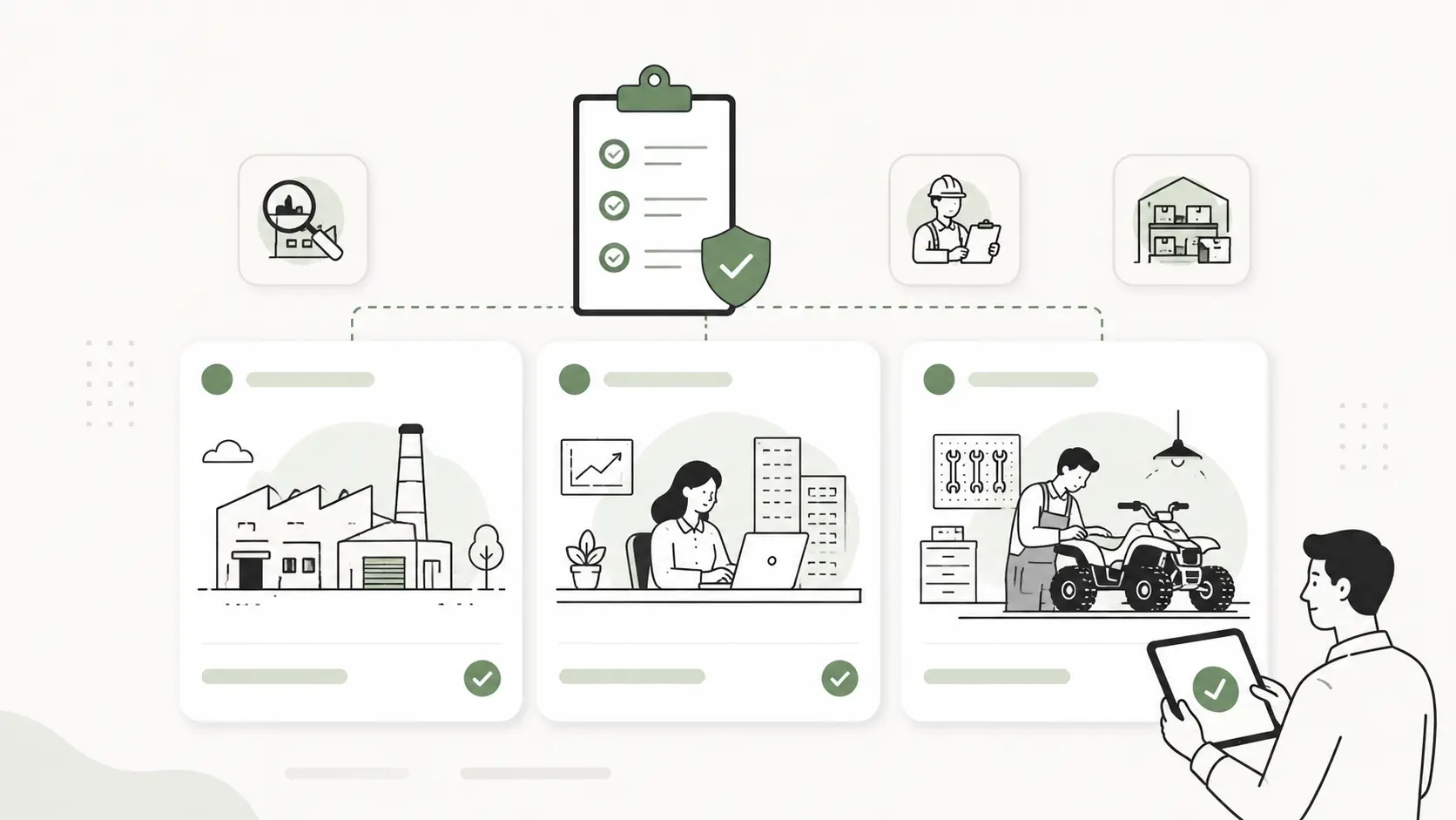 ATV supplier verification framework comparing manufacturers sourcing partners and assemblers