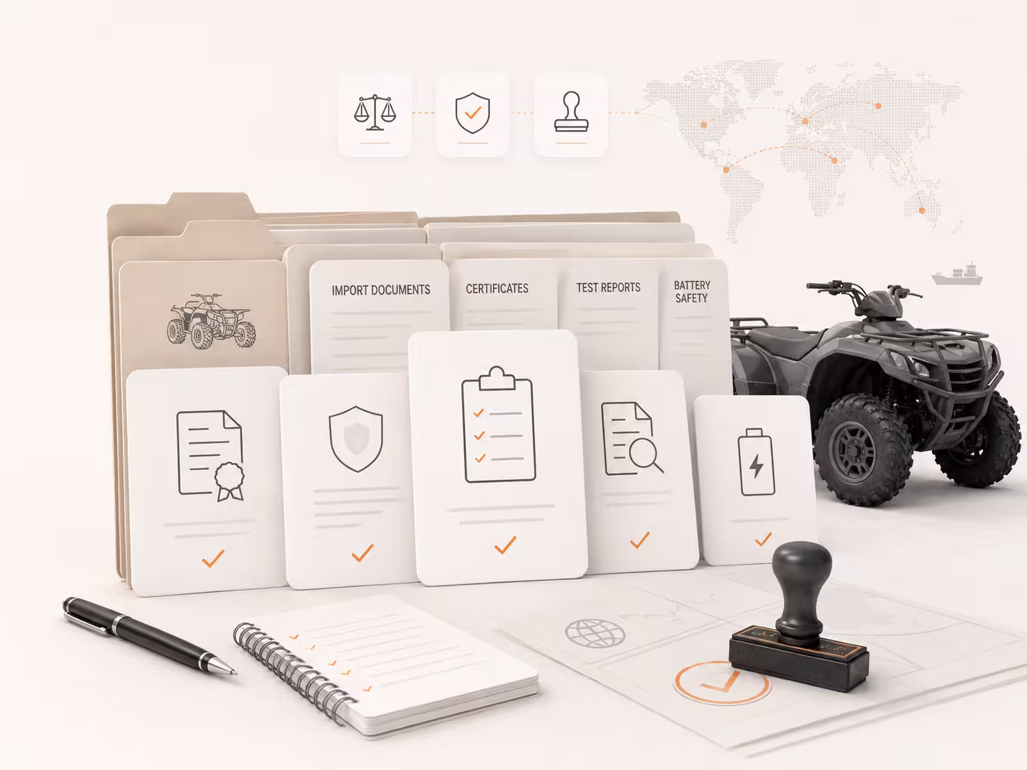 ATV and dirt bike certification document checklist for import compliance