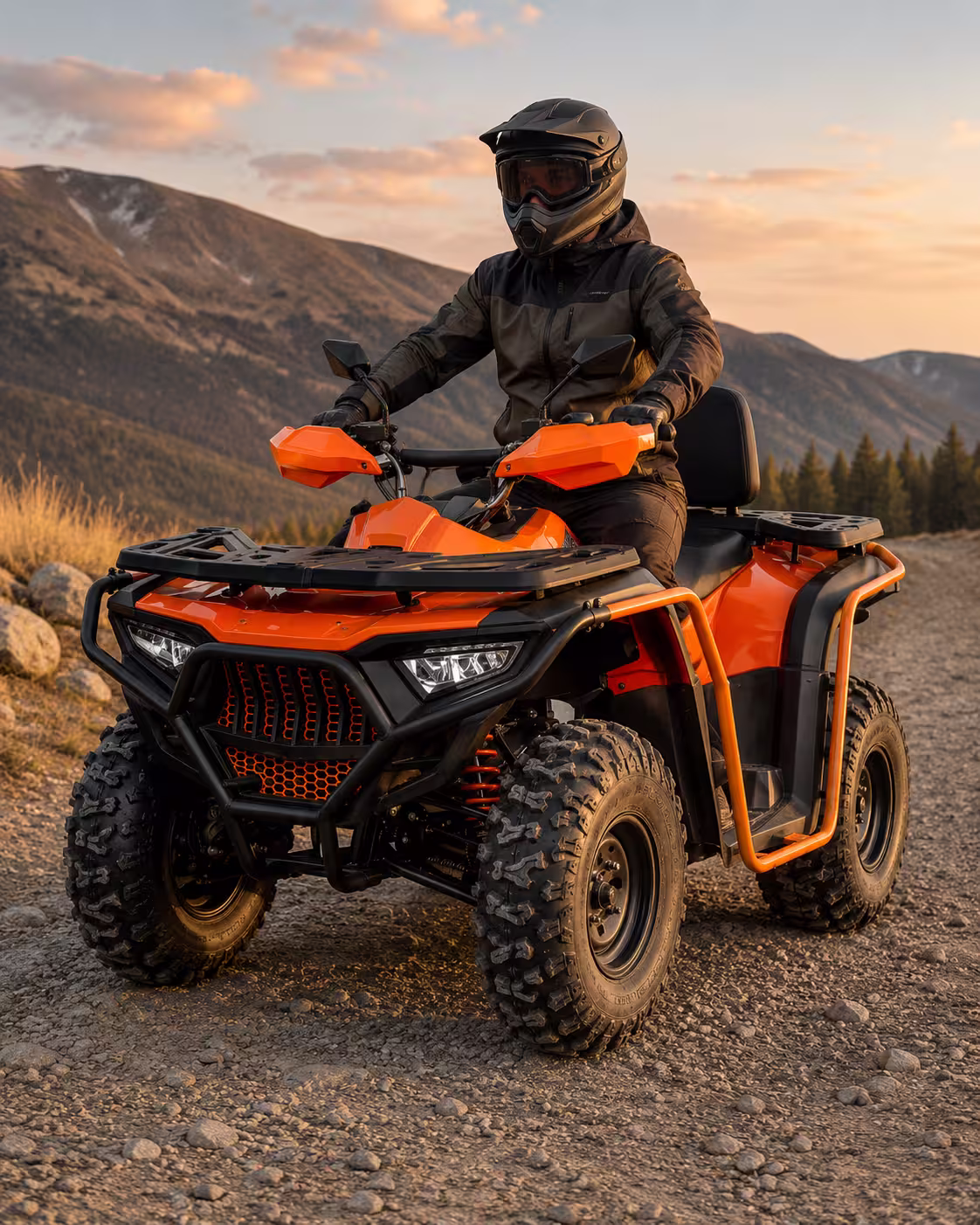 YKF-HS 250CC utility ATV on a rugged outdoor trail